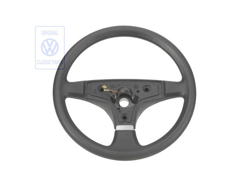 Genuine VW Sports Steering Wheel Satin Black - 867419091N 01C