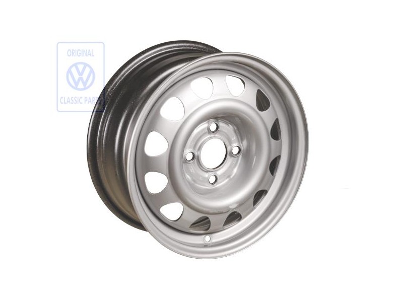 Genuine VW Steel Rim Chrome Colored - 1H0601027 091