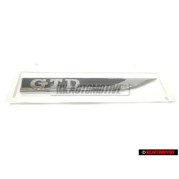 Genuine VW GTD Side Badge Emblem Chrome Black - 5G0853688BBCMT