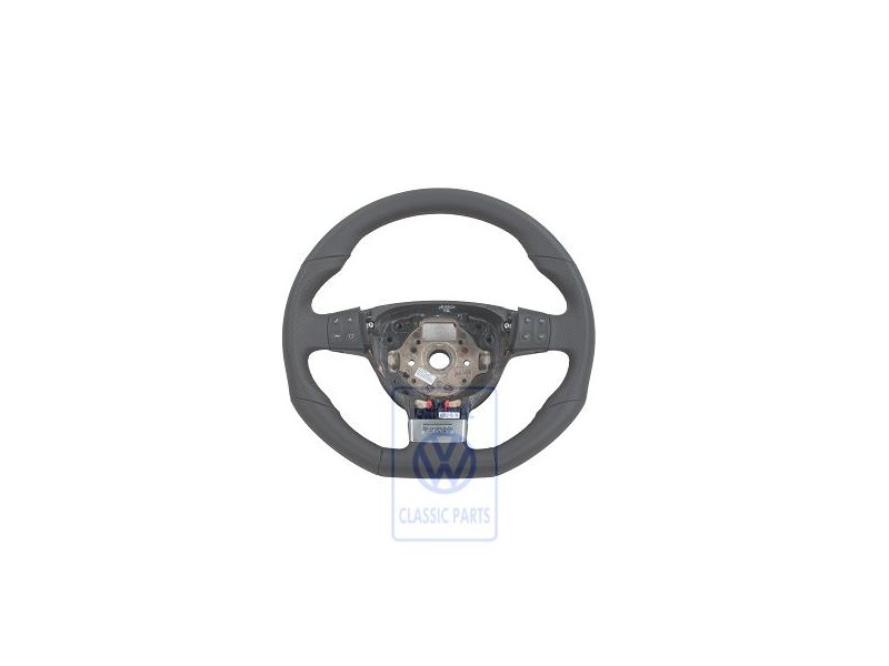 Genuine VW Mult.Steering Wheel Leather Anthracite/Aluminium - 1K0419091BBRZR
