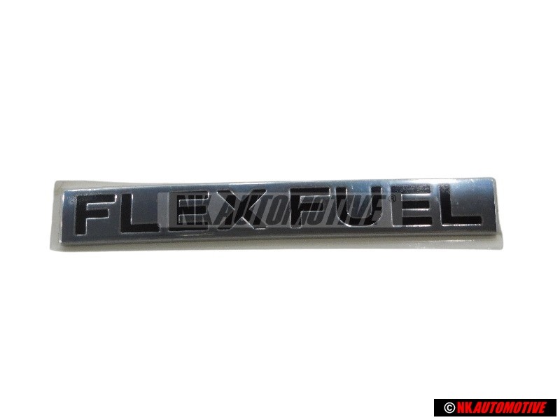 Genuine VW FLEX FUEL Rear Boot Badge Emblem Chrome - 1K0853675AMFXC