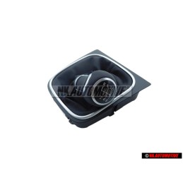 Genuine VW Gearstick Knob Alu With Gearstick Trim Leather - 1K0711113CLUZD