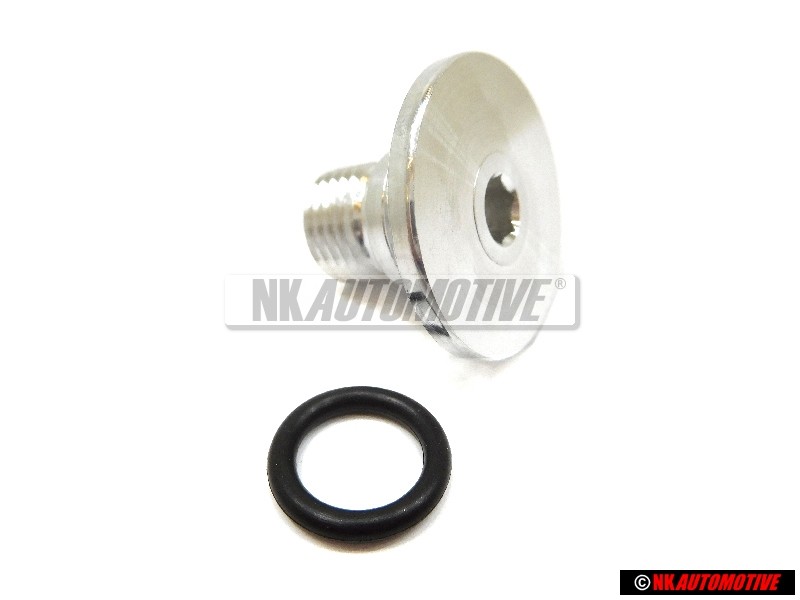Genuine VW Oil Filter Sealing Plug Bolt With Ring - 021115434