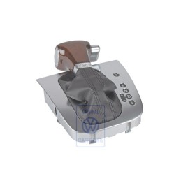 Genuine VW Gear Shift Cover Black/Walnut/Aluminium - 1K2713203ALWHC
