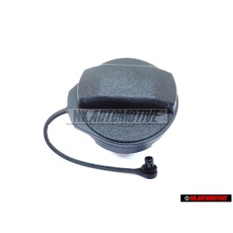 Genuine VW Cap With Retaining Strap For Fuel Tank Satin Black - 1J0201550AS9B9