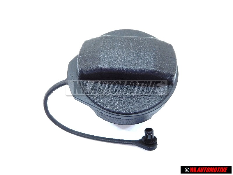 Genuine VW Cap With Retaining Strap For Fuel Tank Satin Black - 1J0201550AS9B9