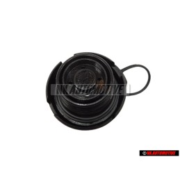 Genuine VW Cap With Retaining Strap For Fuel Tank Satin Black - 1J0201550AS9B9