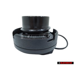 Genuine VW Cap With Retaining Strap For Fuel Tank Satin Black - 1J0201550AS9B9