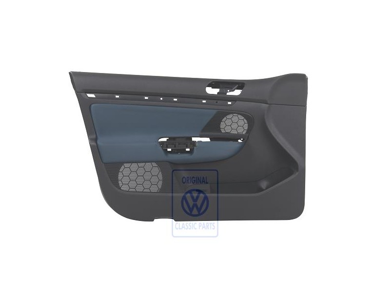 Genuine VW Door Panel Trim (Cloth) Anthracite/Universe Blue - 1K4867011DBRDK