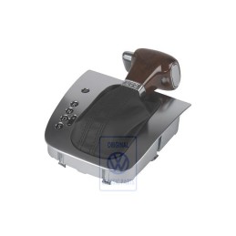 Genuine VW Gear Shift Cover Black/Walnut/Aluminium - 1K1713203ALWHC