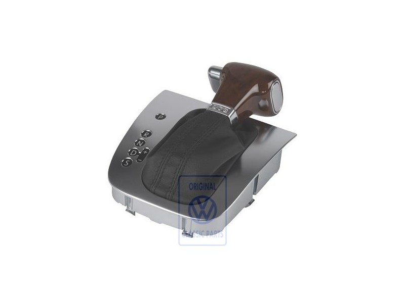 Genuine VW Gear Shift Cover Black/Walnut/Aluminium - 1K1713203ALWHC