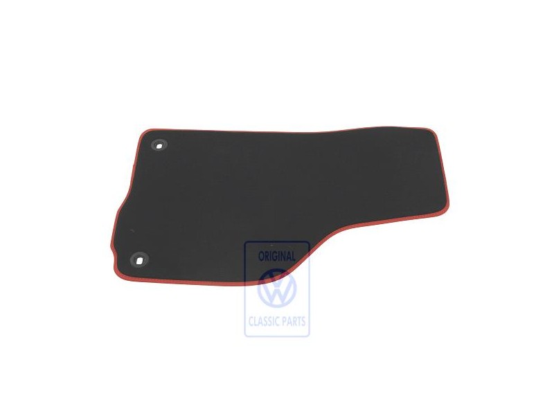 Genuine VW Floor Mat Black/Tropical Orange - 1K1864436E WNA