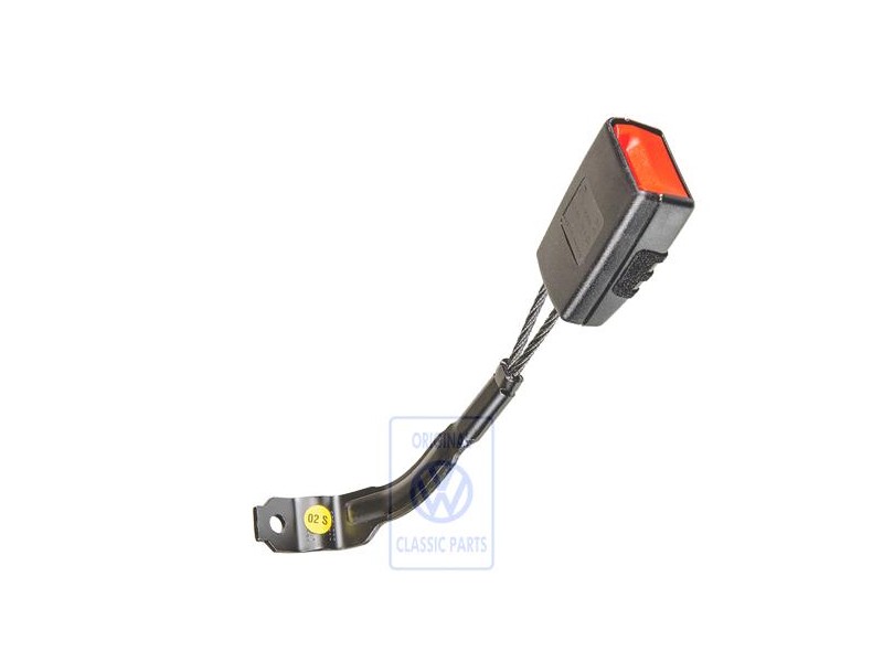 Genuine VW Belt Latch Satin Black/Fire Red - 1K3857755A QVZ