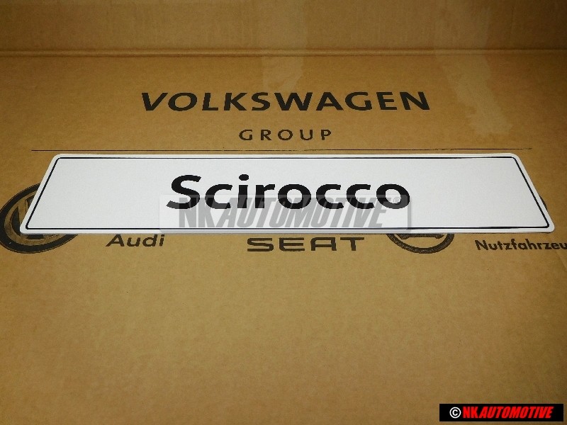Genuine VW Scirocco Number Plate (Self-Adhesive) - 1K8071801B