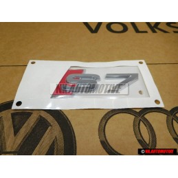 Genuine Audi S7 Rear Badge Emblem Chrome Red - 4G8853735 2ZZ