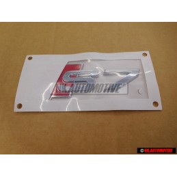 Genuine Audi S7 Rear Badge Emblem Chrome Red - 4G8853735 2ZZ