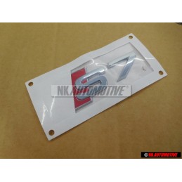 Genuine Audi S7 Rear Badge Emblem Chrome Red - 4G8853735 2ZZ