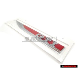 Genuine VW GTI Side Badge Emblem Chrome Red - 5G0853688ASJZQ