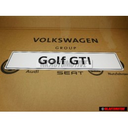 Genuine VW Golf GTI Number Plate (Self-Adhesive) - 5K0071801H