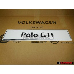 Genuine VW Polo GTI Number Plate (Self-Adhesive) - 6C0071801