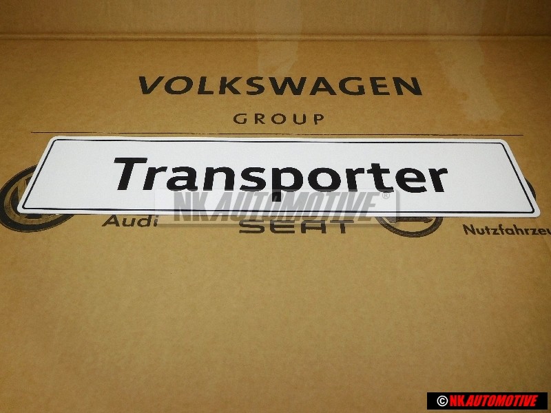Genuine VW Transporter Number Plate (Self-Adhesive) - 7E0071801A