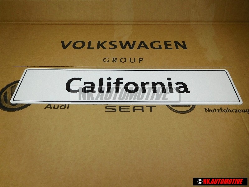 Genuine VW California Number Plate (Self-Adhesive) - 7H7071801A