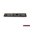 Genuine VW HIGHLINE Rear Boot Badge Emblem Purple Violet Chrome - 1E0853687B H44