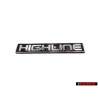Genuine VW HIGHLINE Rear Boot Badge Emblem Purple Violet Chrome - 1E0853687B H44