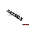 Genuine VW HIGHLINE Rear Boot Badge Emblem Purple Violet Chrome - 1E0853687B H44