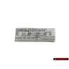 Genuine VW Data Plate For Tyre Pressure - 7D0010204E