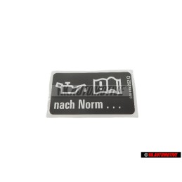 Genuine VW Sticker 'Oil Comply With VW Standard' - 028010262Q