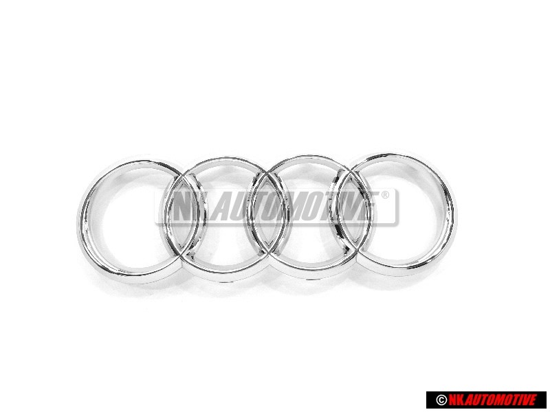 Genuine Audi Rings Front Grill Badge Emblem Chrome - 4H0853605B 2ZZ