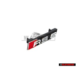Genuine Audi RS6 Front Grill Badge Emblem Black Chrome Red - 4G0853736D 2ZZ