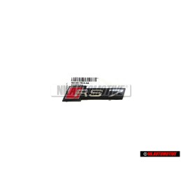 Genuine Audi RS7 Front Grill Badge Emblem Black Chrome Red - 4K8853736B 2ZZ