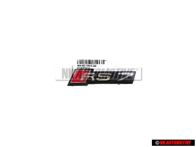 Genuine Audi RS7 Front Grill Badge Emblem Black Chrome Red - 4K8853736B 2ZZ