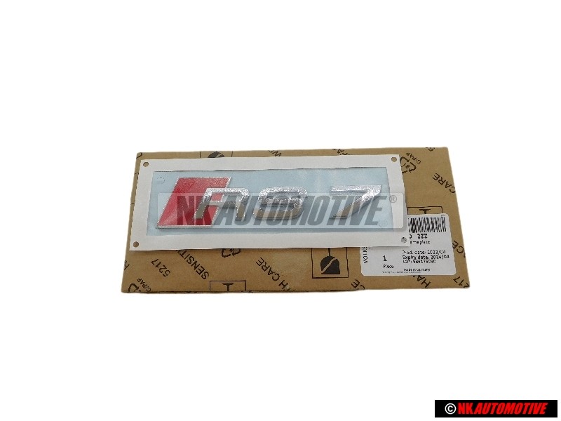Genuine Audi RS7 Rear Boot Badge Emblem Chrome Red - 4G8853740 2ZZ