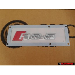 Genuine Audi RS5 Rear Boot Badge Emblem Chrome Red - 8T0853740