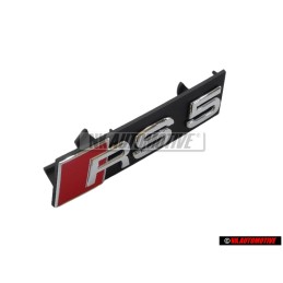 Genuine Audi RS5 Front Grill Badge Emblem Black Chrome Red - 8T0853736F 2ZZ