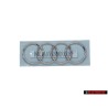 Genuine Audi Rings R8 Front Bonnet Hood Badge Emblem Chrome - 420853605A 2ZZ