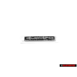Genuine Audi QUATTRO Rear Boot Badge Emblem Black Chrome - 8R0853737A 2ZZ