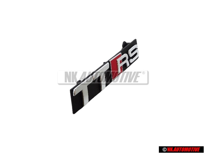 Genuine Audi TTRS Front Grill Badge Emblem Black Chrome Red - 8J0853736D 2ZZ