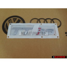Genuine Audi TT RS Rear Boot Badge Emblem Chrome Red - 8J0853735A 2ZZ