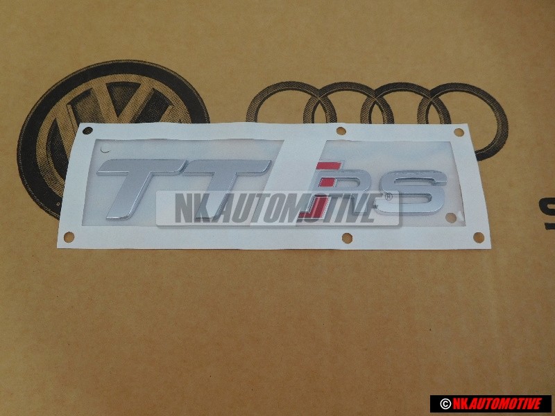 Genuine Audi TT RS Rear Boot Badge Emblem Chrome Red - 8J0853735A 2ZZ