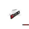 Genuine Audi RS4 Front Grill Badge Emblem Black Chrome Red - 8W0853736H 2ZZ