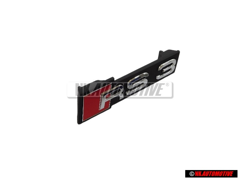 Genuine Audi RS3 Front Grill Badge Emblem Black Chrome Red - 8V5853736B 2ZZ