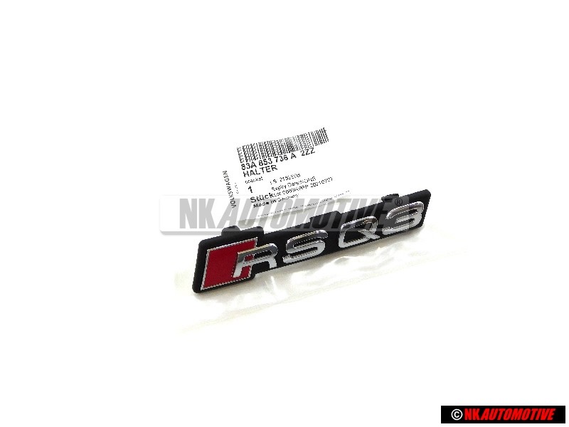 Genuine Audi RSQ3 Front Grill Badge Emblem Black Chrome Red - 83A853736A 2ZZ