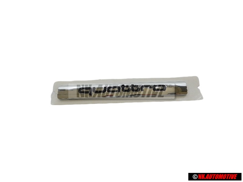 Genuine Audi QUATTRO Rear Boot Badge Emblem Chrome - 4E0853737 2ZZ