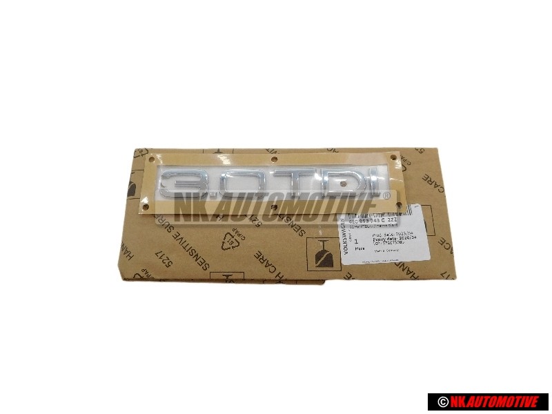 Genuine Audi 3.0 TDI Rear Boot Badge Emblem Chrome - 4E0853743G 2ZZ