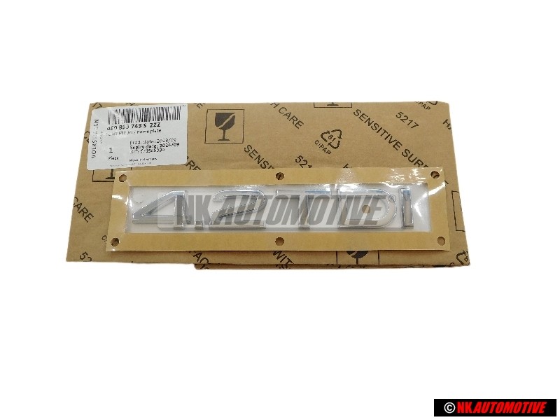 Genuine Audi 4.2 TDI Rear Boot Badge Emblem Chrome - 4E0853743S 2ZZ