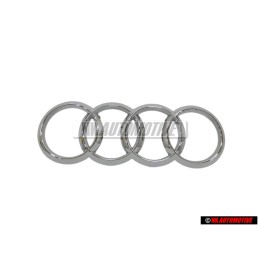 Genuine Audi Rings Front Grill Badge Emblem Chrome - 4H0853605A
